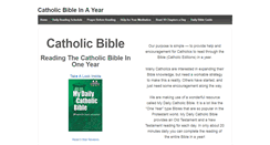 Desktop Screenshot of catholicbibleinayear.org